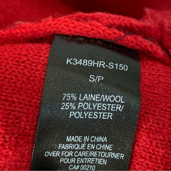 Hilary Radley Women’s Red Cardigan Size Small Wool Blend - Picture 10 of 12